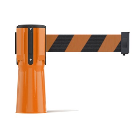 Montour Line Retractable Belt Barrier Cone Mount Orange Case 9ft. Blk/Or Belt CP100-OR-BOD-90